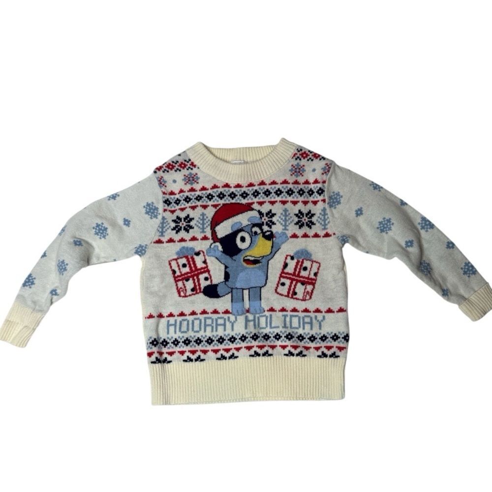 Bluey Festive Holiday‎ Sweater. Size 12 Months.